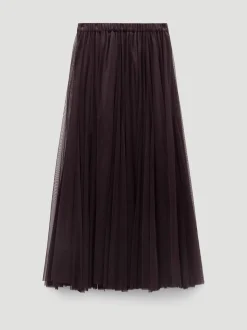 Hush Brown Millie Godet Skirt