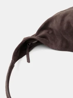 Hush Brown Suede Hobo Tote Bag