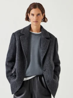 Hush Grey Black Jayde Italian Wool Blazer