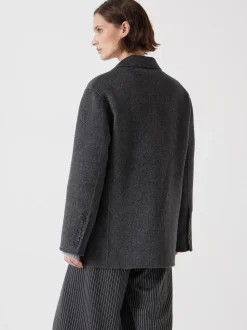 Hush Grey Pure Wool Double Faced Blazer