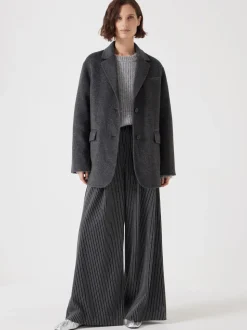 Hush Grey Pure Wool Double Faced Blazer