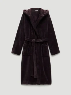 Hush Purple Fluffy Hooded Dressing Gown