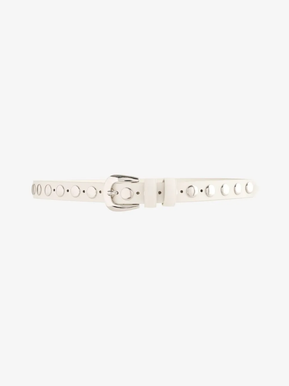 Hush White Seren Studded Leather Belt