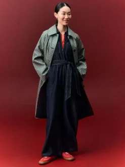 Indigo Blue Denim Jersey Jumpsuit
