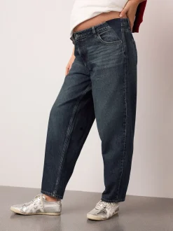 Indigo Maternity Barrel Denim Jeans