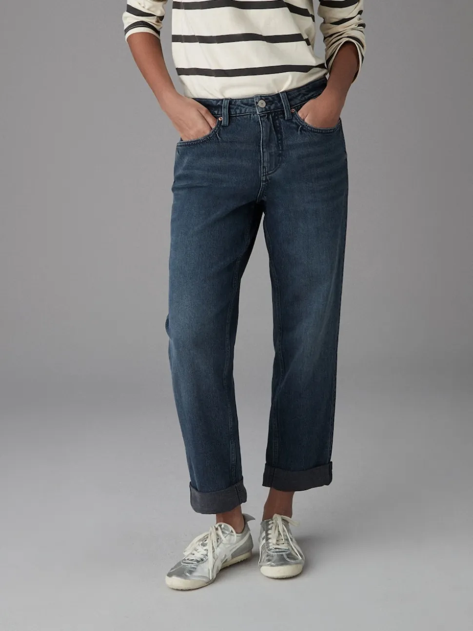 Inky Blue Boyfriend Jeans