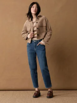 Inky Blue Mom Comfort Stretch Jeans
