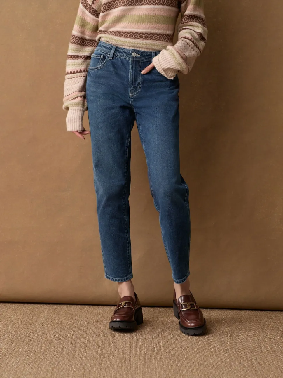 Inky Blue Mom Comfort Stretch Jeans