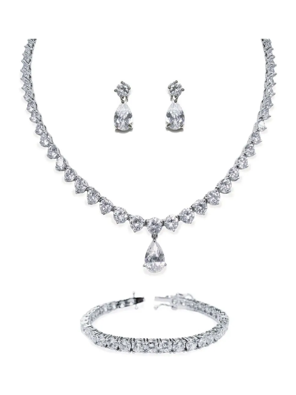 Ivory & Co Silver Tone Imperial Jewellery Set