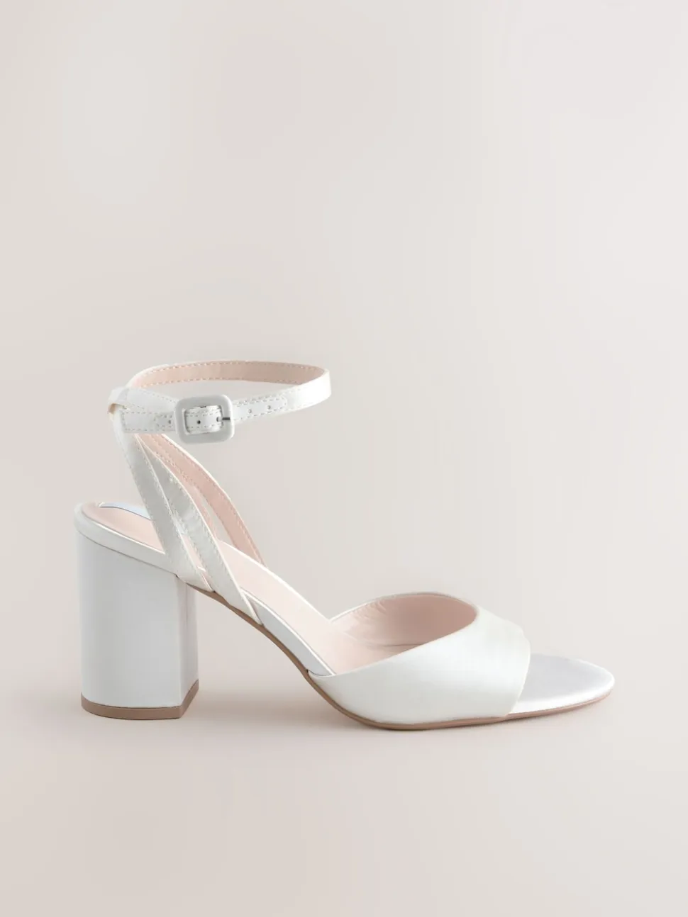 Ivory Forever Comfort® Wedding Round Toe Block Heel Bridal Sandals