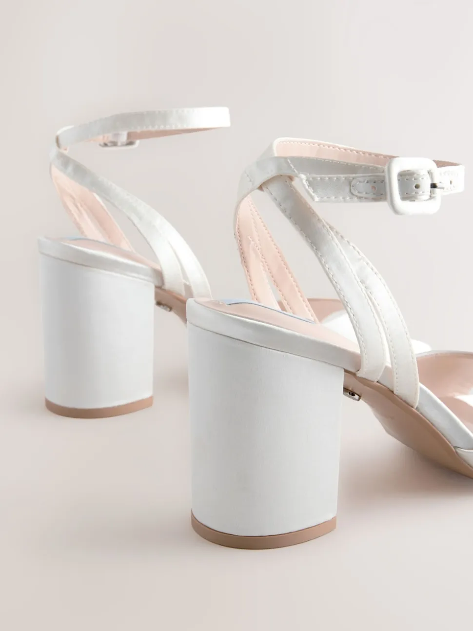 Ivory Forever Comfort® Wedding Round Toe Block Heel Bridal Sandals