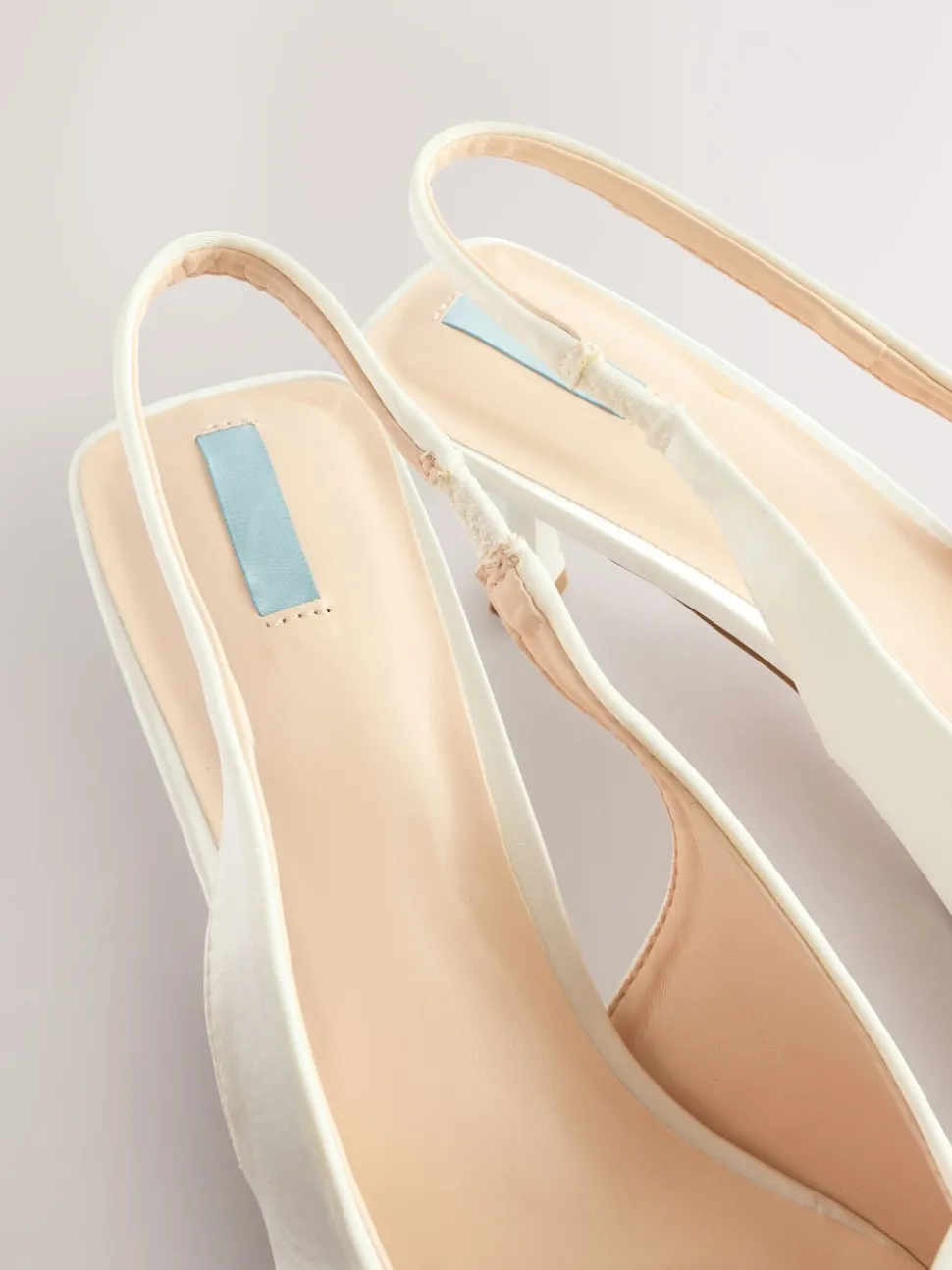 Ivory Forever Comfort® Wedding Satin Bow Pointed Toe Slingback Heels