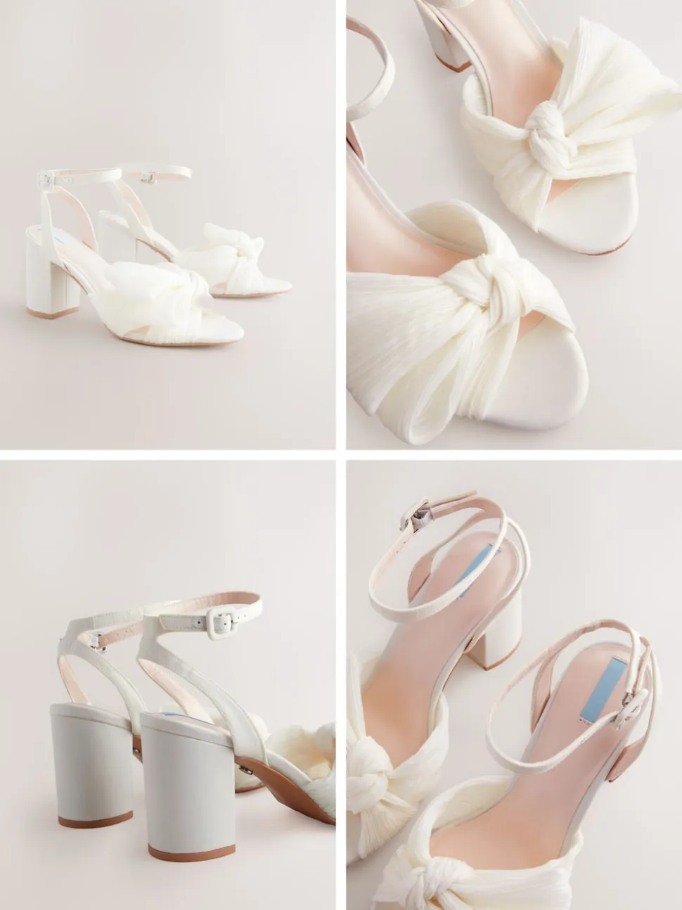 Ivory Forever Comfort® Wedding Bow Block Bridal Heel Shoes