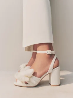 Ivory Forever Comfort® Wedding Bow Block Bridal Heel Shoes