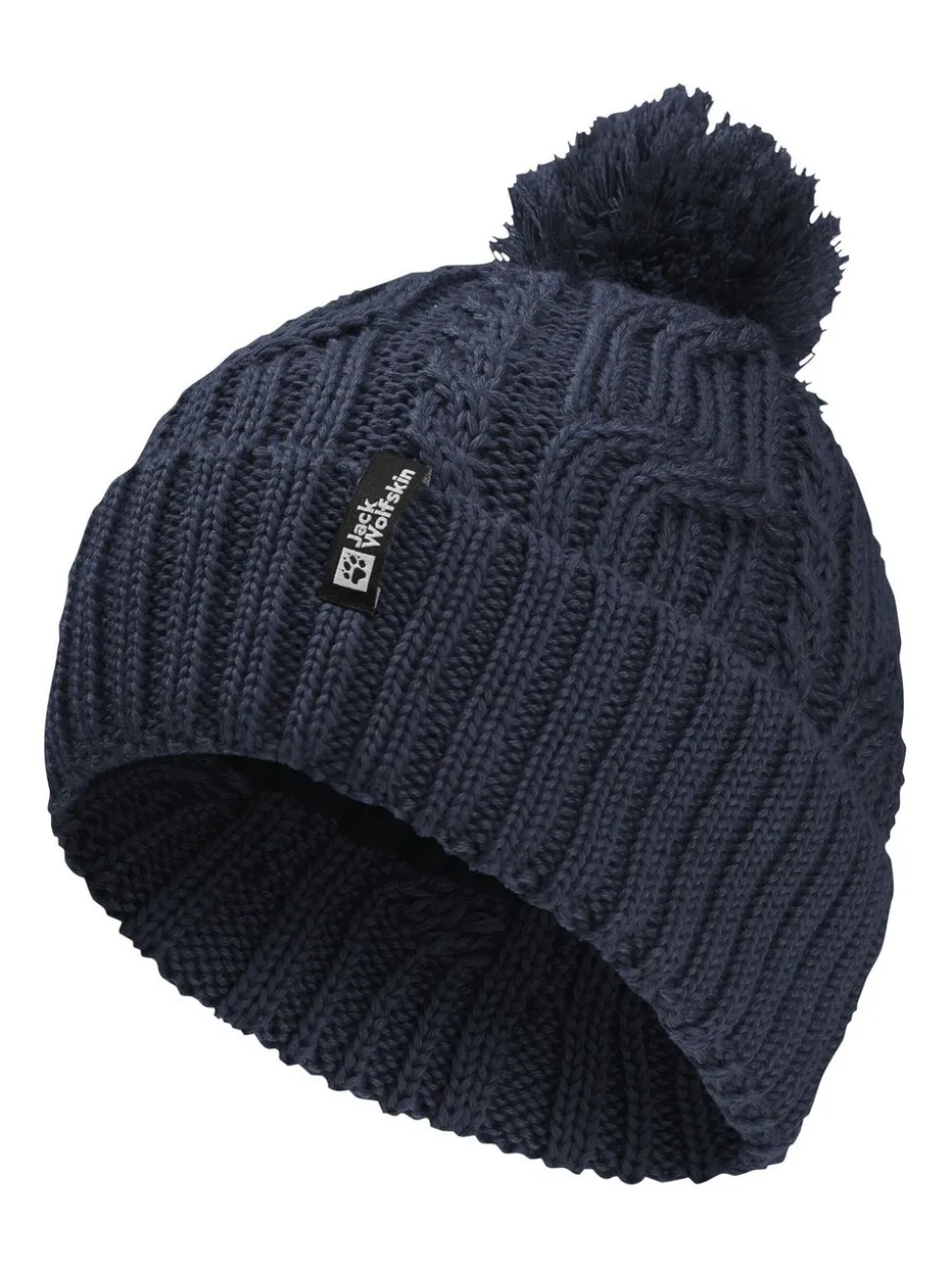 Jack Wolfskin Blue Pompom Beanie Hat