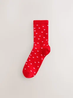 Jammy Heart Ankle Socks 4 Pack
