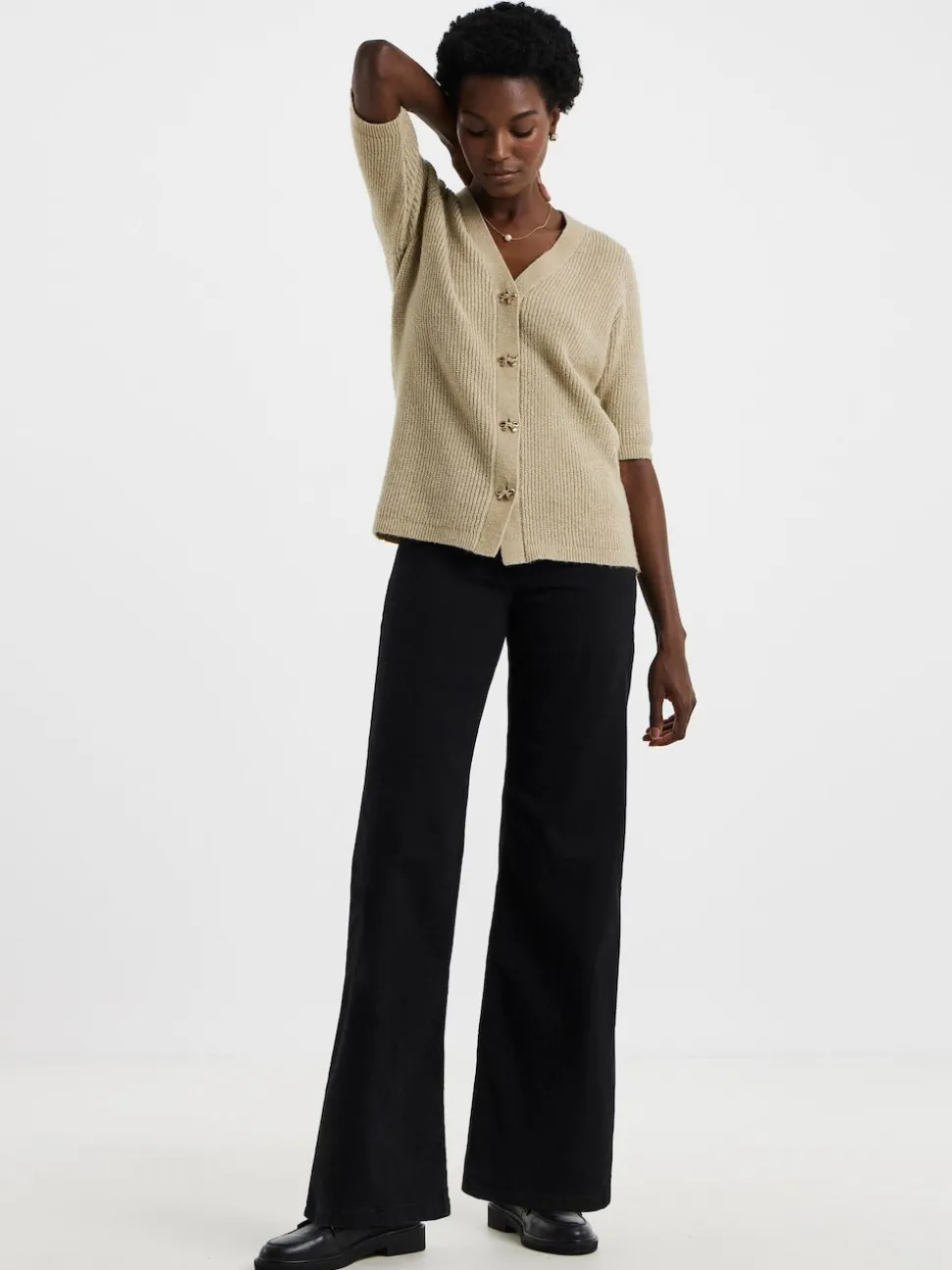 JD Williams Black Wide Leg Jeggings