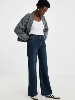 JD Williams Blue Authentic Wide Leg Jeans