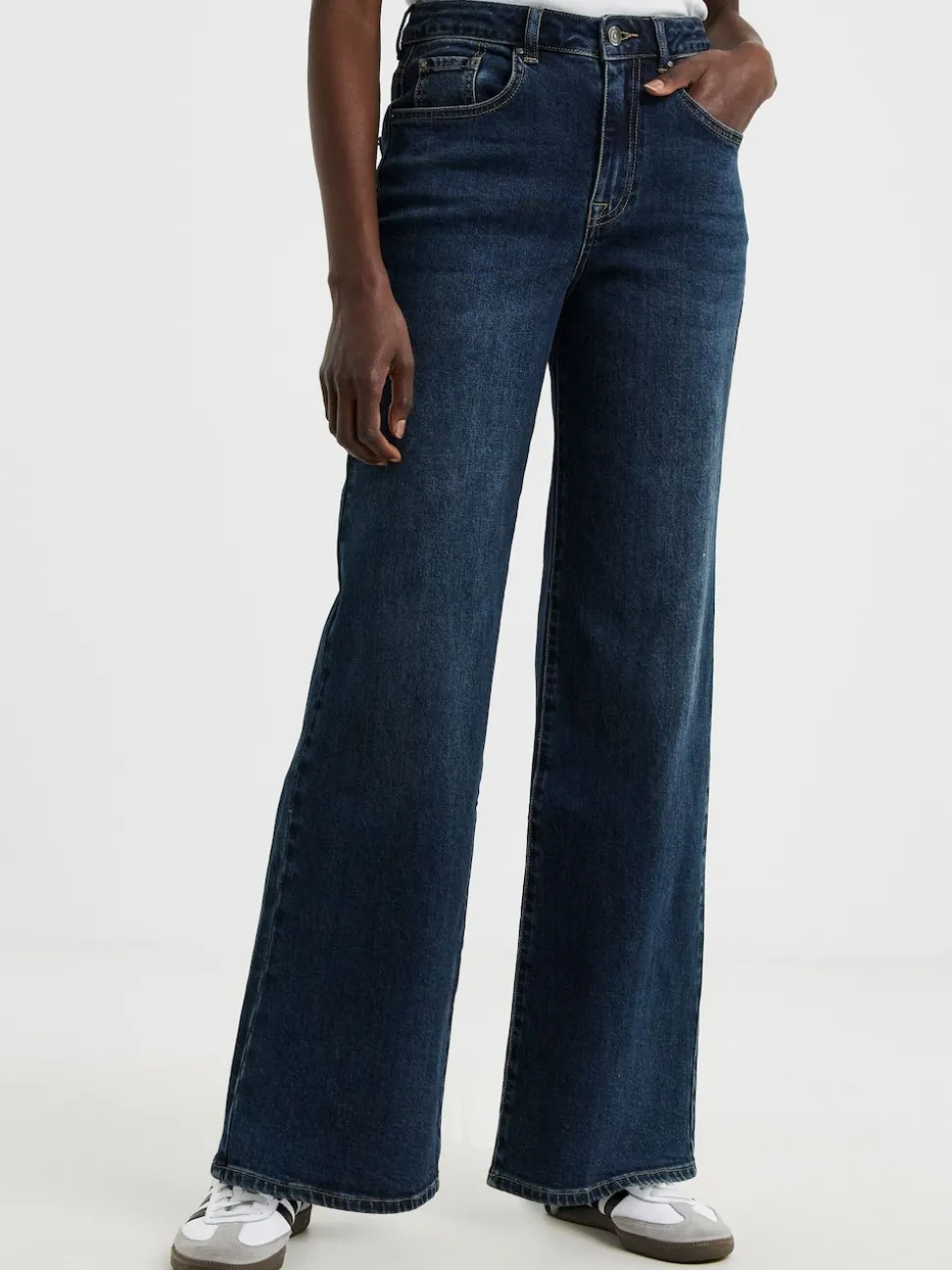 JD Williams Blue Authentic Wide Leg Jeans