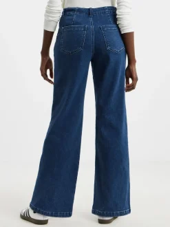 JD Williams Blue Cosy Wide Leg Jeans