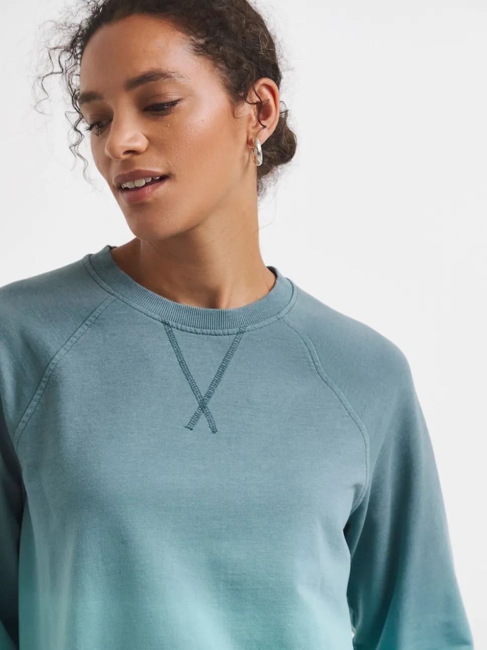 JD Williams Cannon Blue Classic Longline Crew Neck Sweatshirt