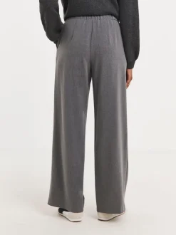 JD Williams Grey Pull On Elastic Waist Wide Leg Trousers