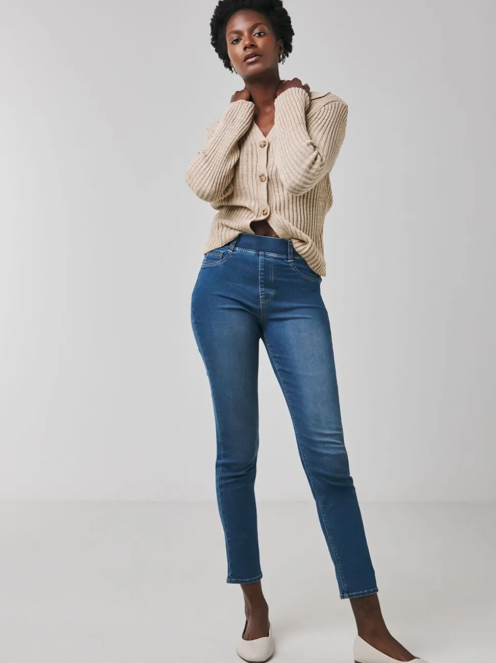 JD Williams Mid Blue Slim Leg Jeggings