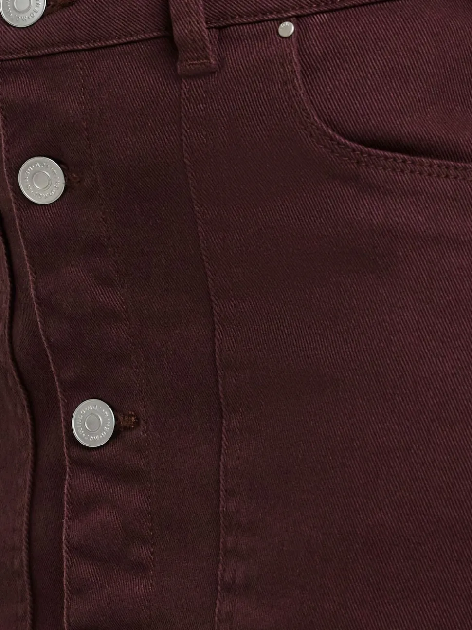 JD Williams Red Button Through Denim Midi Skirt