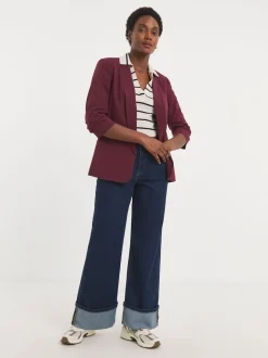 JD Williams Red Ruched Sleeve Blazer