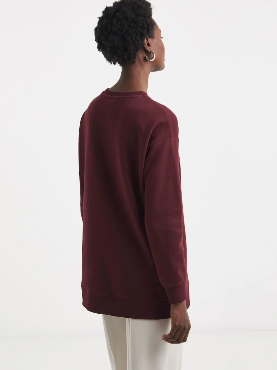 JD Williams Red Side Zip Longline Sweatshirt