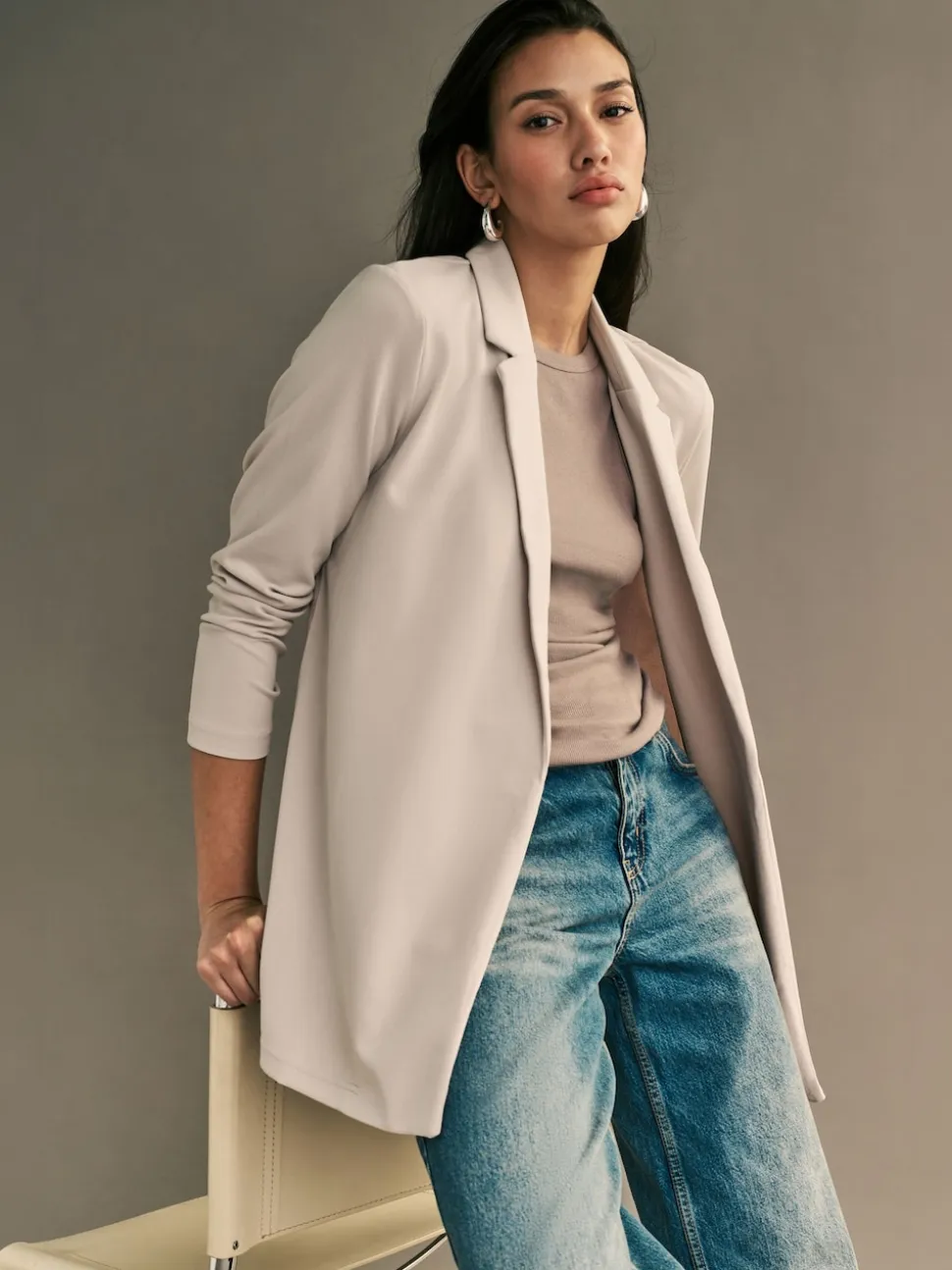 JDY Grey Lightweight Blazer