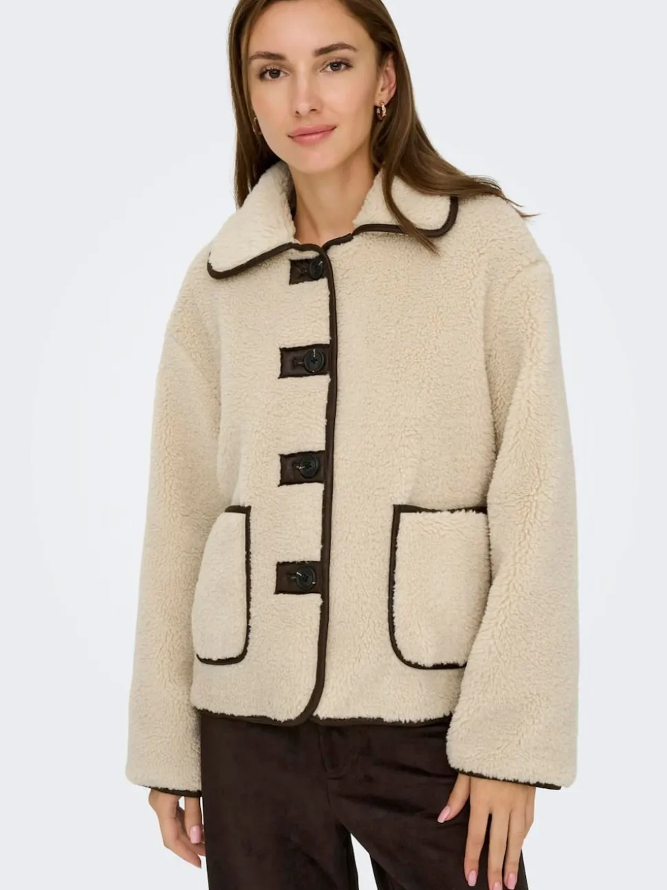 JDY Grey Sherpa Jacket