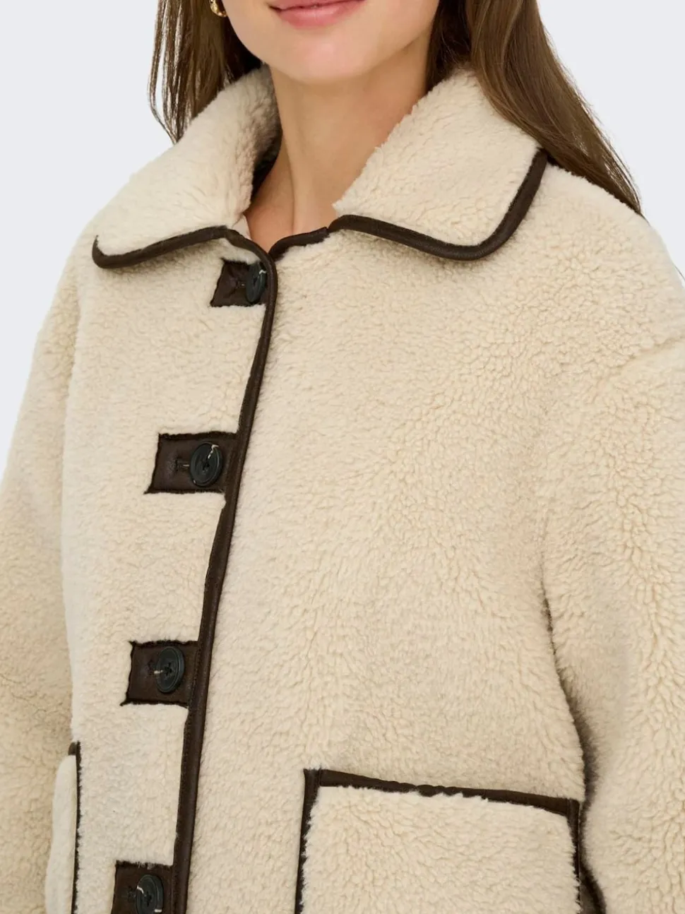 JDY Grey Sherpa Jacket