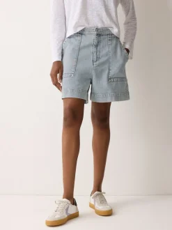 Jigsaw Blue Denim Patch Pocket Shorts