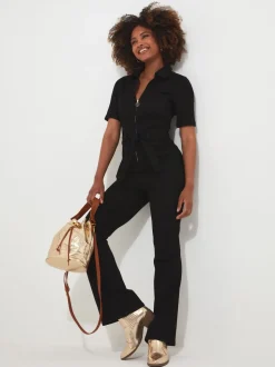 Joe Browns Black Roxie Denim Petite Jumpsuit