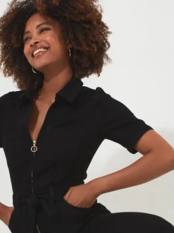 Joe Browns Black Roxie Denim Petite Jumpsuit