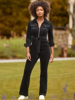 Joe Browns Black Stretch Fit Darcy Cord Jumpsuit