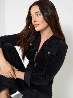 Joe Browns Black Stretch Fit Darcy Cord Jumpsuit