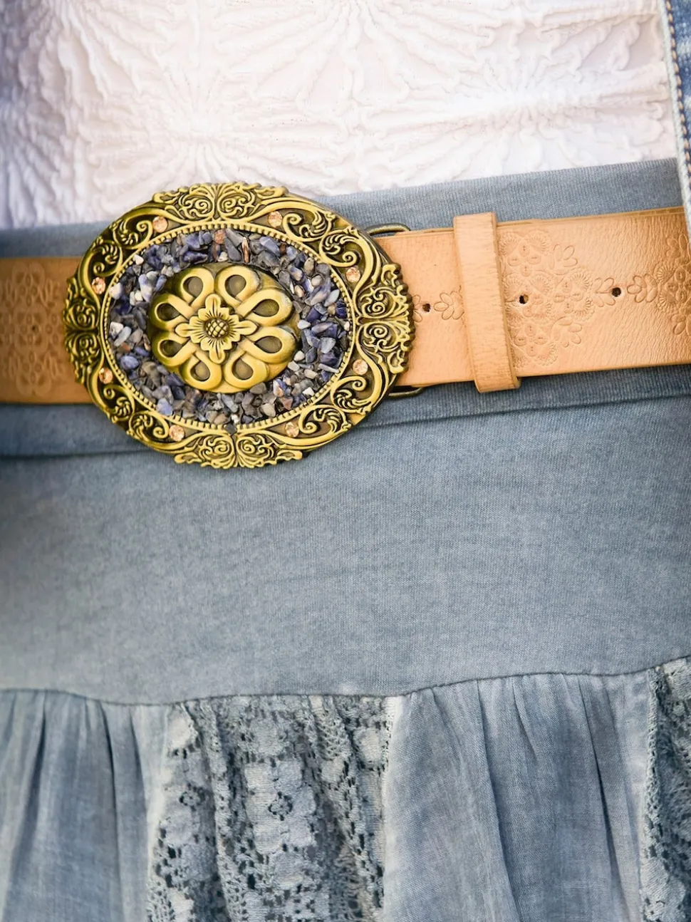 Joe Browns Brown Intricate Embossed Belt
