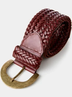 Joe Browns Brown Woven Leather Waist Belt
