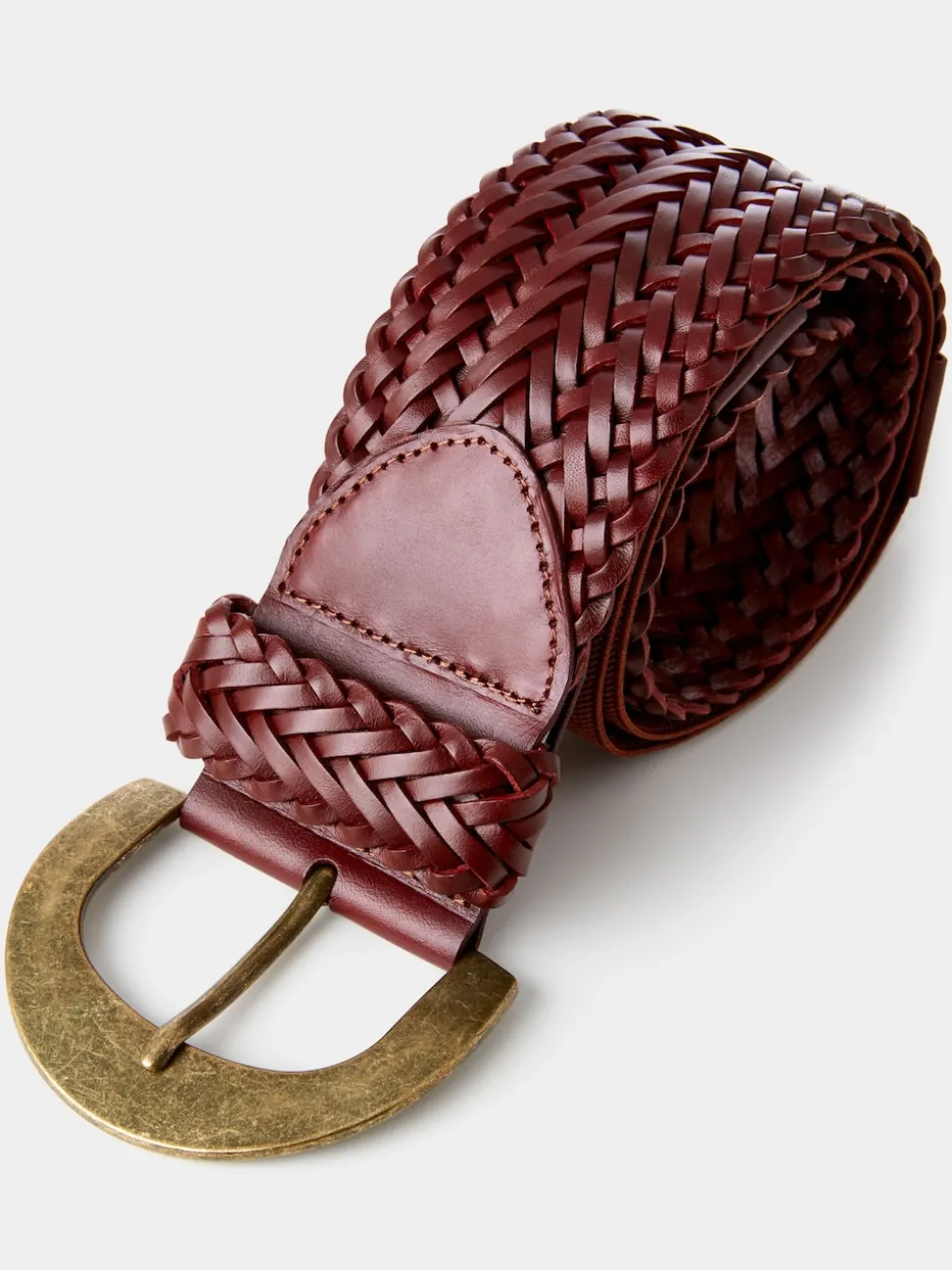 Joe Browns Brown Woven Leather Waist Belt