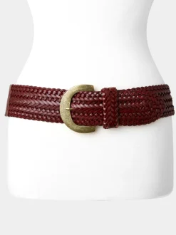 Joe Browns Brown Woven Leather Waist Belt