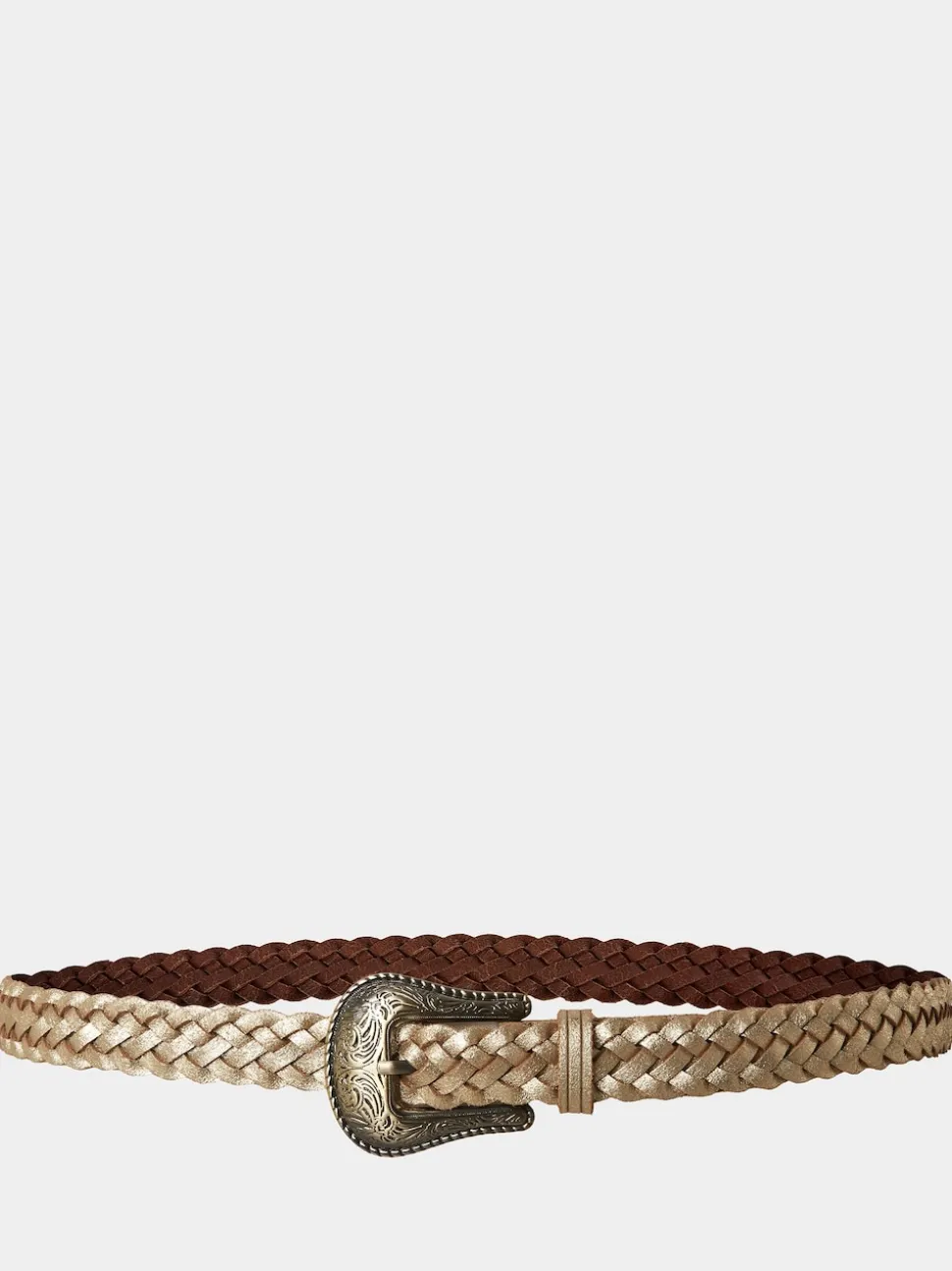 Joe Browns Gold Plaited Metallic Suede Belt