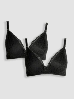 Jojo Maman Bébé Black 2 Pack Lace Bras