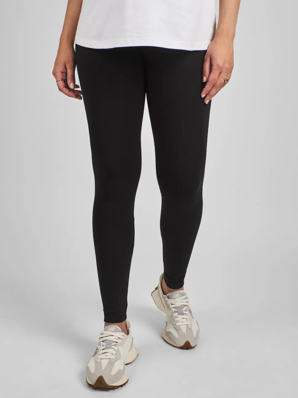 JoJo Maman Bébé Black Cotton Rich Jersey Maternity Leggings