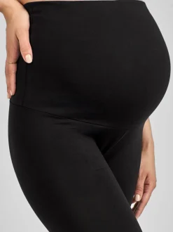 JoJo Maman Bébé Black Cotton Rich Jersey Maternity Leggings