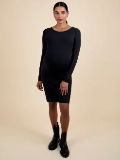 JoJo Maman Bébé Black Maternity Bodycon Mini Dress