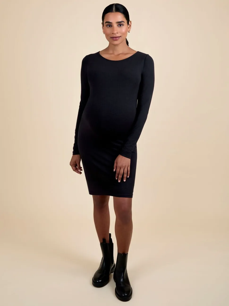 JoJo Maman Bébé Black Maternity Bodycon Mini Dress