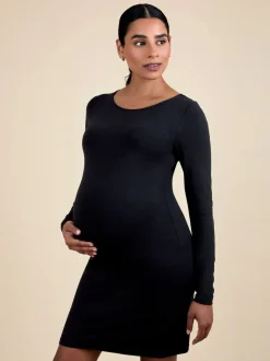 JoJo Maman Bébé Black Maternity Bodycon Mini Dress