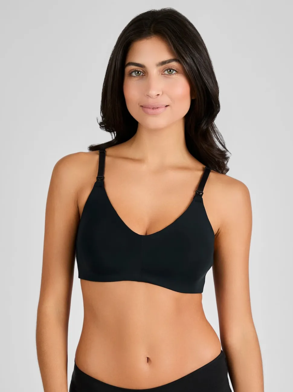 JoJo Maman Bébé Black Microfibre Moulded Maternity & Nursing Bra